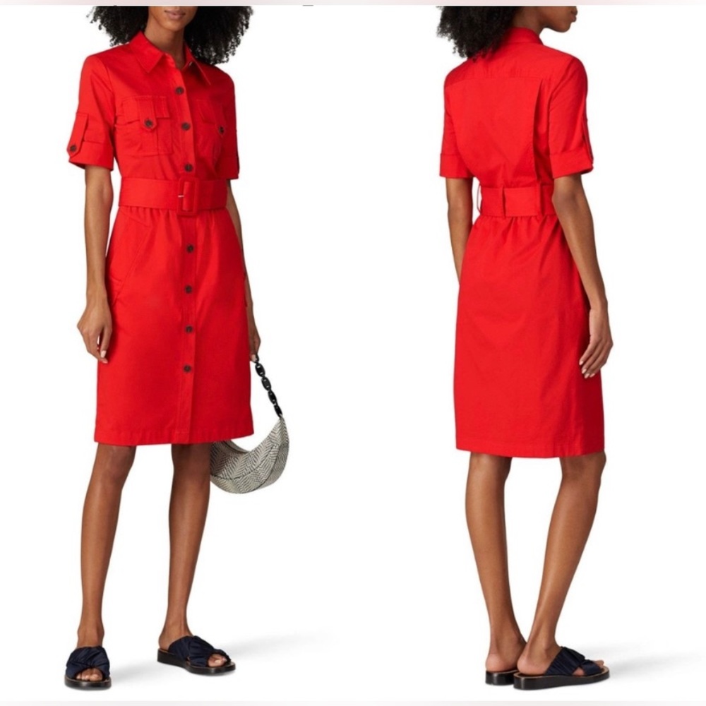 NWT. 🔥🔥🔥Derek Lam Collective Utility Dress. Flame Red. EU 50 / USA 14